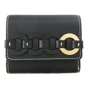 Chloe Tri fold Wallet Leather Black